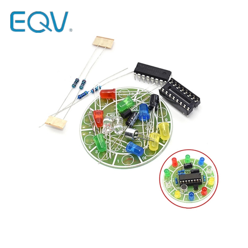 Diy Electronics Lab - Lampes LED CD4017 colorées rotatives avec
