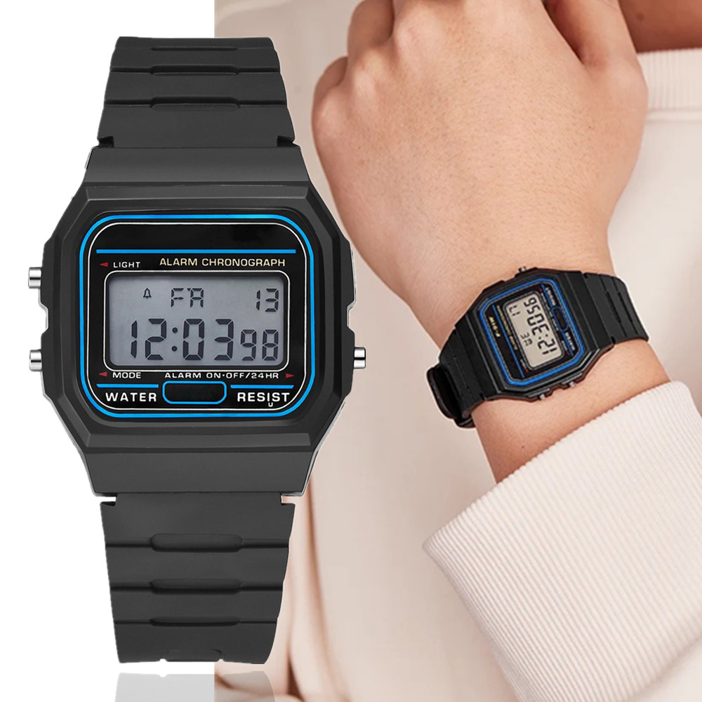 Diy Electronics Watch - Montres numériques LED carrées pour hommes,
