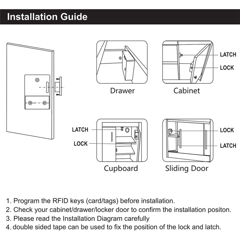 Serrure électronique RFID A98Z - Diy Electronics Cabinet avis et prix
