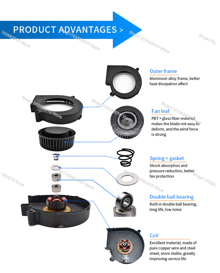 Ventilateur centrifuge DC ultr - Diy Electronics Cabinet avis et prix